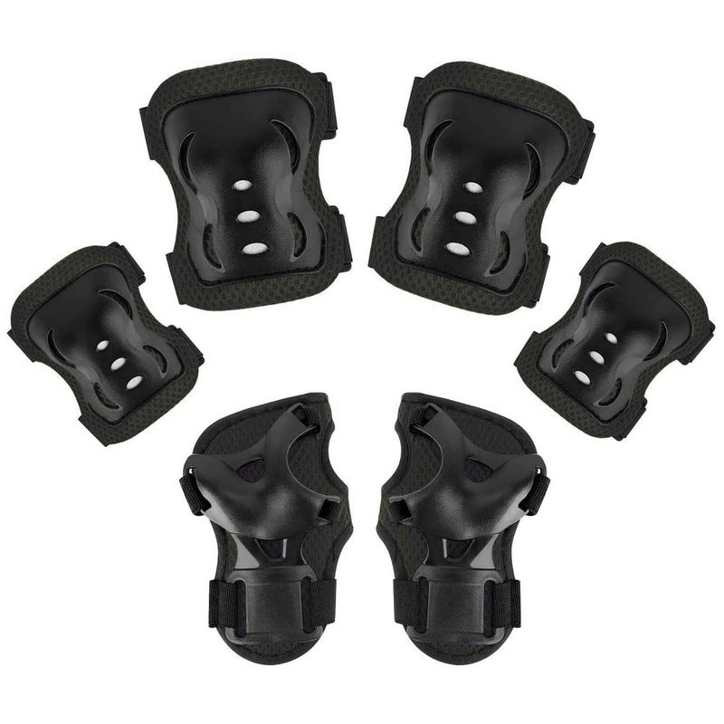 Spartan Knee Elbow and Wrist Protective Set | Foam Cushion with Hard Plastic Slide Caps | Soft Fleece Liner | Flex Velcro Straps | Multi‑Joint Guard for Scooter Skating Cycling SP‑KP‑9008 - Image 1