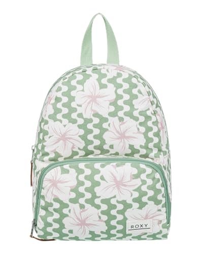 Roxy Womens Always Core Backpack Travel Everyday Carry Beach Polyester 8L Capacity Basil Party Waves - Image 1