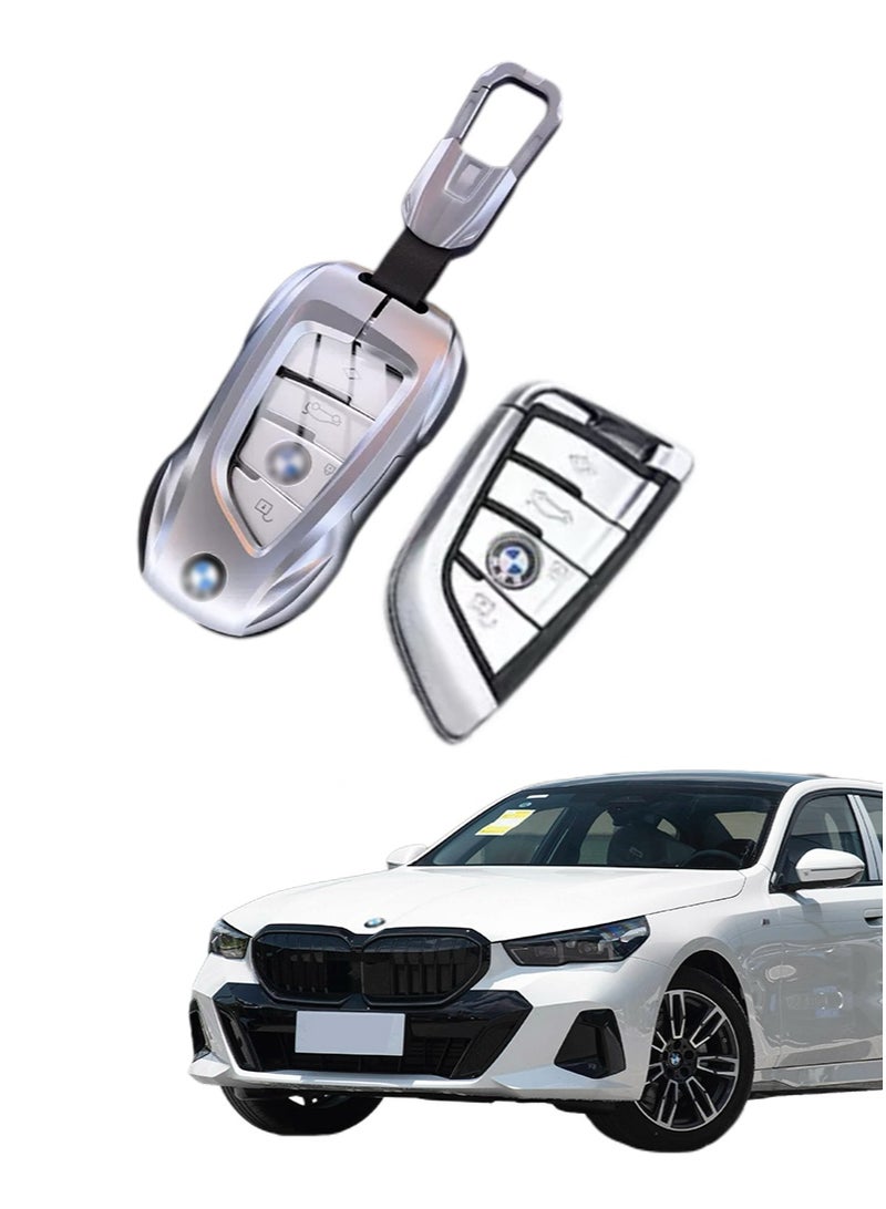 BMW Sports car shape design car key cover key shell titanium alloy material is suitable for BMW car key high-end fashion wear-resistant perfect protection of the original car key. - Image 1
