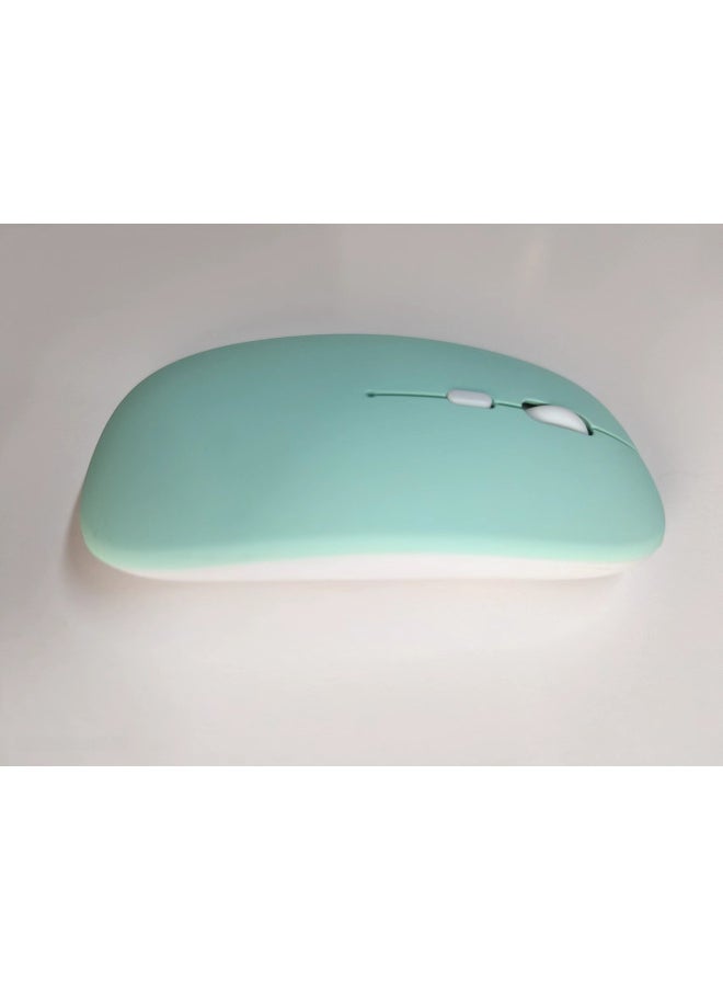 Generic Wireless Optical Mouse 1600dpi High Resolution Usb Interface For Laptop Desktop Computer-Color:2.4g Luminous Version Light Green  - Image 1
