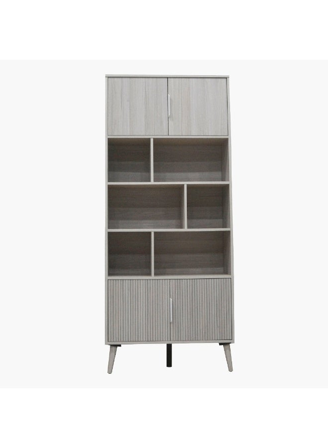 Home Box Elmwood Bookcase with 4 Doors and Shelf 30 x 187 x 80 cm - Image 4