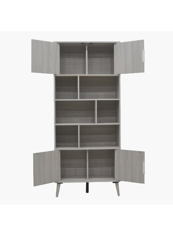 Home Box Elmwood Bookcase with 4 Doors and Shelf 30 x 187 x 80 cm - Image 5