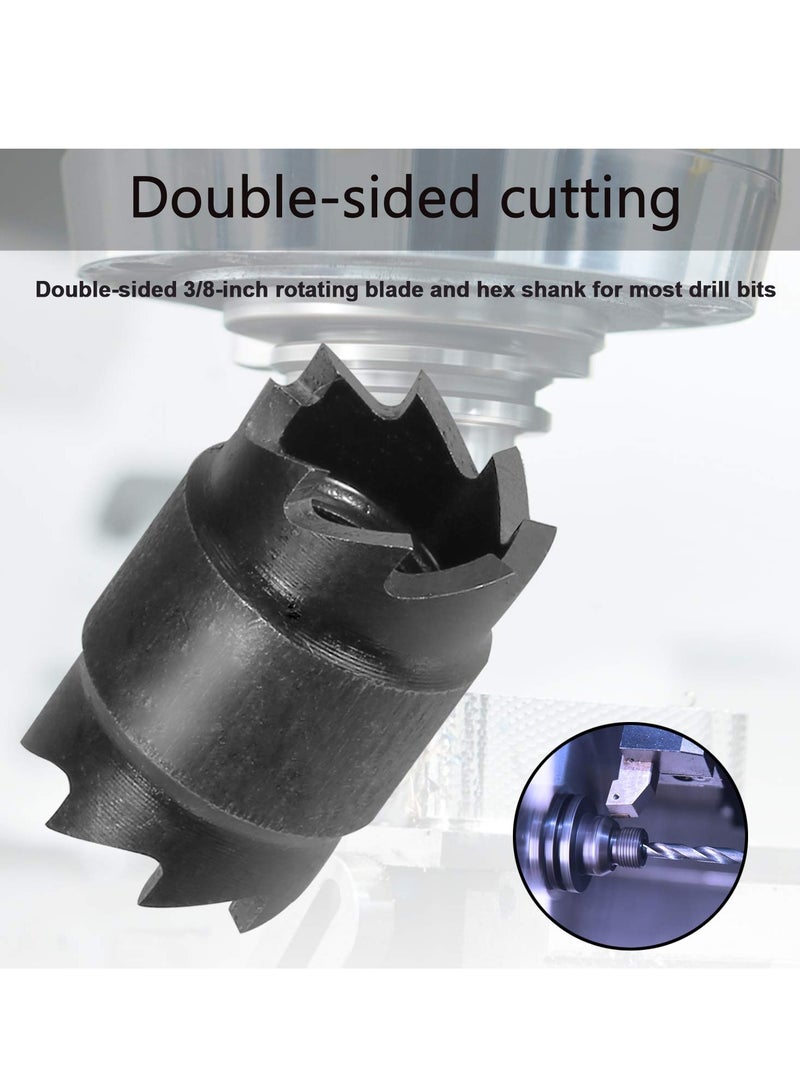 KASTWAVE Spot Weld Cutter Set Double Sided 13 Pcs,3/8" HSS Spot Weld Cutter Remover Drill Bits Hex Sheet Metal Hole Cutter Remover Kit for Power Drill Spot Welding - Image 4