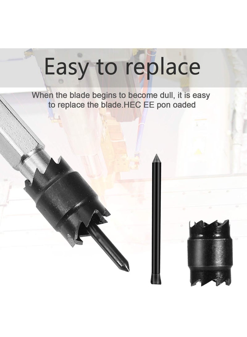 KASTWAVE Spot Weld Cutter Set Double Sided 13 Pcs,3/8" HSS Spot Weld Cutter Remover Drill Bits Hex Sheet Metal Hole Cutter Remover Kit for Power Drill Spot Welding - Image 2