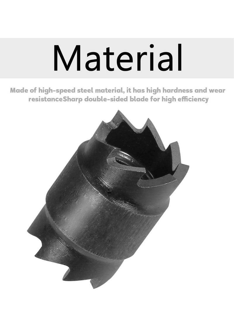 KASTWAVE Spot Weld Cutter Set Double Sided 13 Pcs,3/8" HSS Spot Weld Cutter Remover Drill Bits Hex Sheet Metal Hole Cutter Remover Kit for Power Drill Spot Welding - Image 3