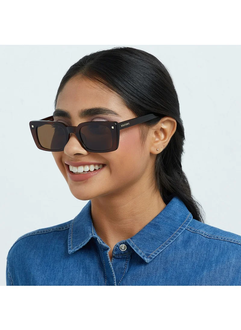 30Sundays THAT'S WOW Women Brown Sunglasses - Frame Material: Acetate - Lens Color: Brown- Frame Color: Brown - Full Rim