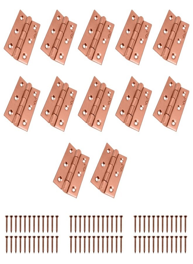 Volo Premium Concealed Door Butt Hinges 3 inch x 12 Gauge/2.5 mm Thickness, Slow Motion Butt Hinge (Stainless Steel)(Colour: Rose Gold) (Pack of 12 Pcs.) - Image 1