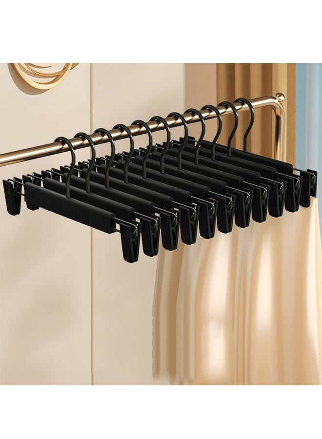 HOMESTAR 10 Pack Pants Hangers with Clips, Skirt Hangers, 360 ° Swivel Hooks Space Saving Hanger for Pants, Skirts, Clothes, Jeans Adjustable, Non Slip, Space Saving - Black - Image 4