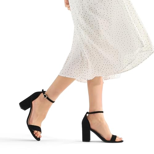 COASIS Women's Chunky Block Heels Open Toe Ankle Strap 3.5 Inch Heeled Sandals - Image 5