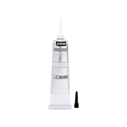 Pebeo Vitrail, Cerne Relief Dimensional Paint, 37 ml Tube with Nozzle - Silver, 1.2 Fl Oz (Pack of 1) - Image 2