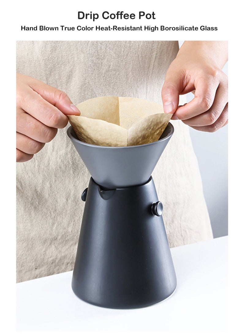 Pour Over Coffee Set 650ML Ceramics Coffee Server Perfect For Home Office Coffee Bars  - Image 3