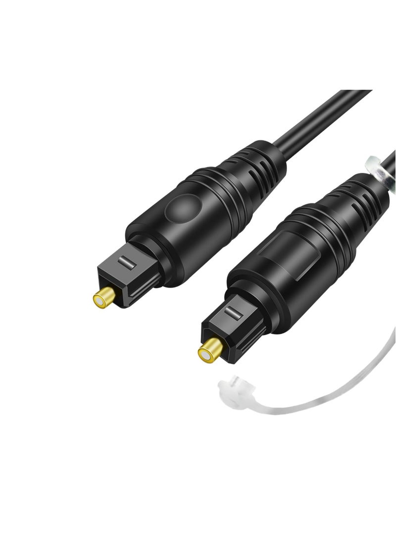 igeekwell Optical Audio Cable With Dust Cap For Stereo Systems/Amplifiers/Amps, Home Cinema, Xbox One/PS4,Multi-Channel Gold-Plated Connectors,TOSLINK to TOSLINK, Digital S/PDIF Cable (5M,2 PACK) - Image 1