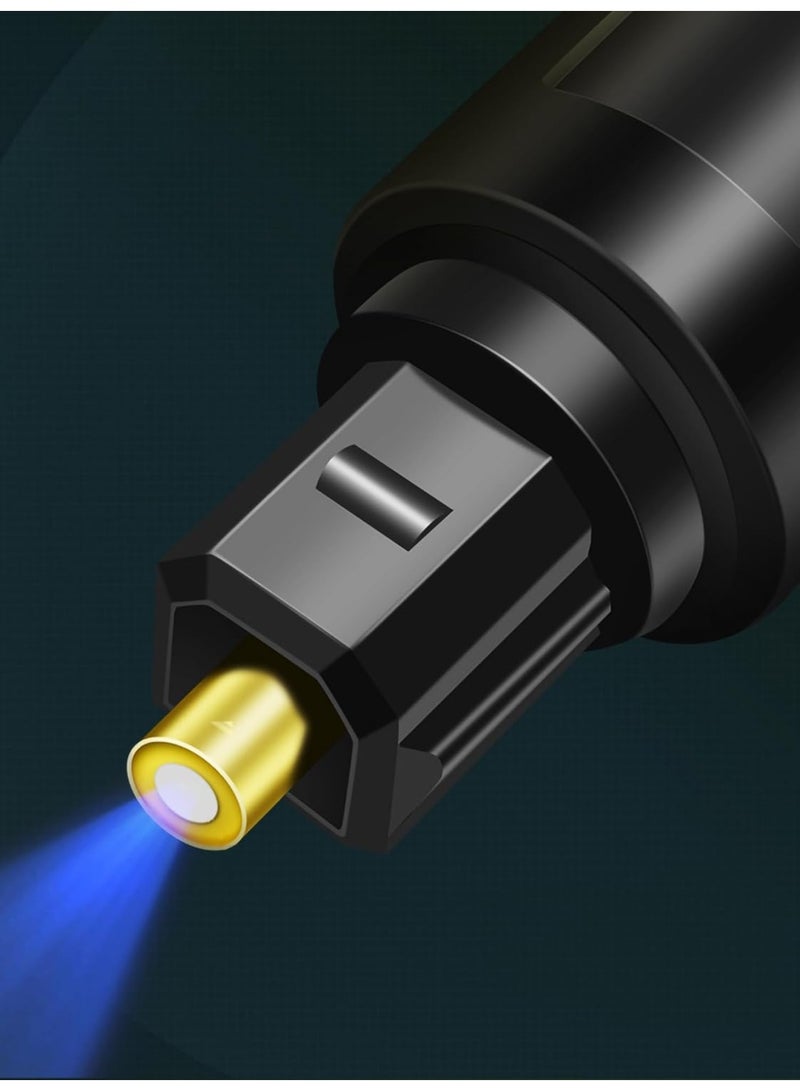 igeekwell Optical Audio Cable With Dust Cap For Stereo Systems/Amplifiers/Amps, Home Cinema, Xbox One/PS4,Multi-Channel Gold-Plated Connectors,TOSLINK to TOSLINK, Digital S/PDIF Cable (5M,2 PACK) - Image 5