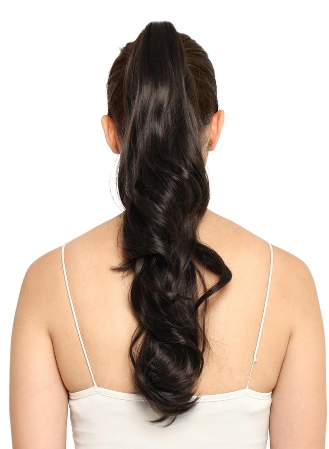 BeatStock Curly Wavy Clutcher Ponytail Hair Extension for Women and Girls in Brown Color - Image 2