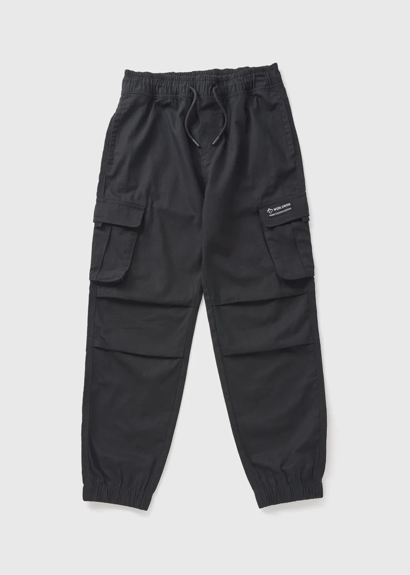 Matalan Boys Black Sports Cargos