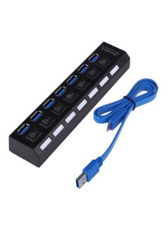 نيبمينينت موزع USB به 7 منافذ الأسود / الأزرق  - Image 1