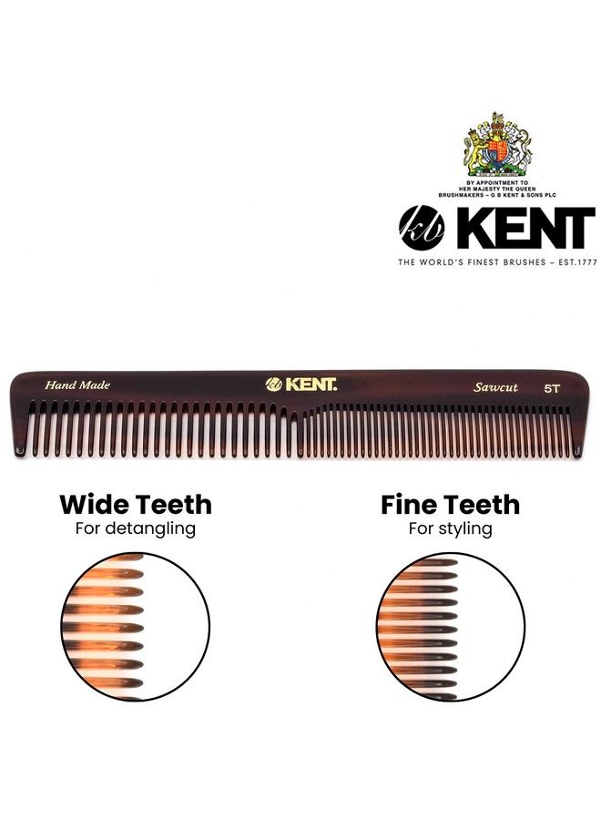 KENT 5T 6.6 Inch Double Tooth Hair Dressing Comb Fine And Wide Tooth Dresser Comb For Hair Beard And Mustache Coarse And Fine Hair Styling Grooming Comb For Men Women And Kids. Made In England - Image 3