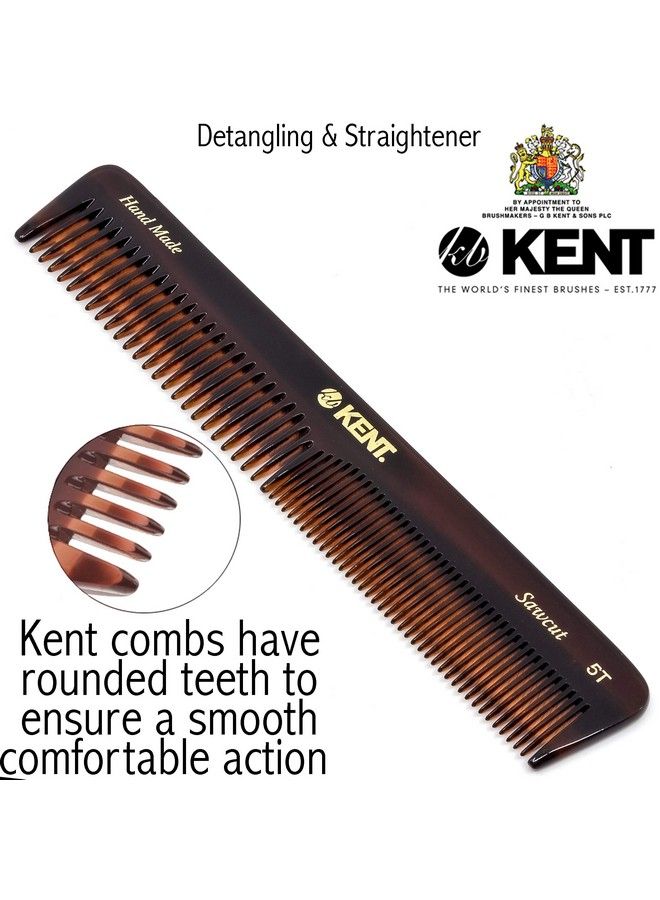 KENT 5T 6.6 Inch Double Tooth Hair Dressing Comb Fine And Wide Tooth Dresser Comb For Hair Beard And Mustache Coarse And Fine Hair Styling Grooming Comb For Men Women And Kids. Made In England - Image 5