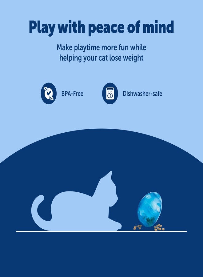 بيت سيف لعبة PetSafe FUNkitty Egg-Cersizer للقطط - لعبة تغذية بطيئة للقطط لإبطاء وتيرة الأكل والحد من الأكل العدواني - لعبة إثراء متعددة الوظائف ومتينة لتحسين الهضم والتمرين - Image 5