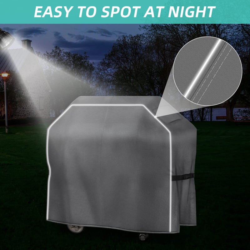Zenicham 58 Inch BBQ Grill Cover - Heavy Duty Waterproof, Fade & Tear Resistant, Gas Grill Cover for Weber, Nexgrill etc - Image 5