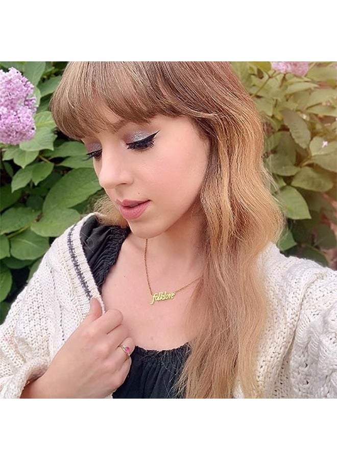 Taylor Swift Inspired Necklace For Women,Swiftie Outfit Jewelry,Folklore Music Album Badge,Singer Inspired Necklace Music Lover Fans Gifts For Eras Tour - Image 5
