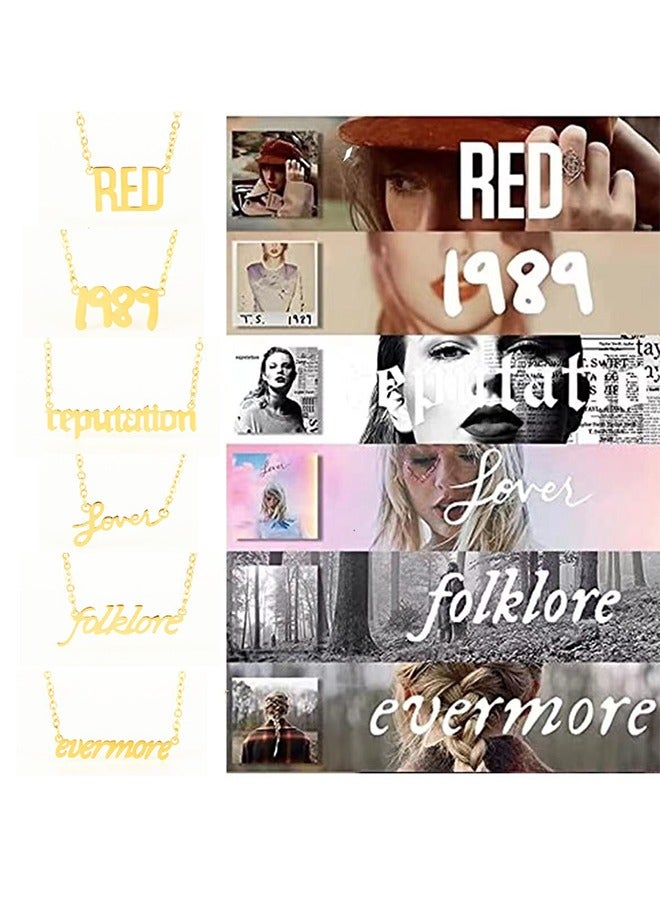 Taylor Swift Inspired Necklace For Women,Swiftie Outfit Jewelry,Folklore Music Album Badge,Singer Inspired Necklace Music Lover Fans Gifts For Eras Tour - Image 4