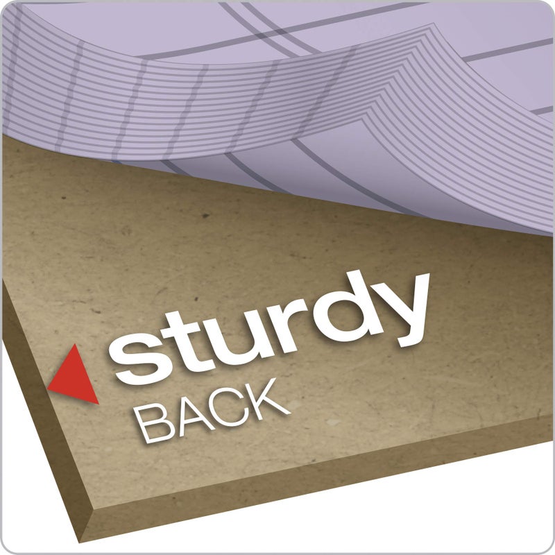 Tops Prism Writing Pads, 8-1/2" x 11-3/4", Legal Rule, Orchid, Perforated, 50 Sheets, 12 Pack (63140) - Image 5