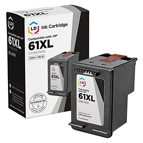 LD Products Remanufactured Ink Cartridge Replacement for HP 61XL CH563WN High Yield (Black) - Image 1