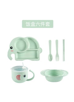 Elephant Kids Dinner Plate Baby Feeding SetNordic Green six-piece set Nordic Green six-piece set