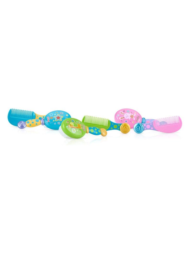 Nuby - Baby Grooming Comb and Brush Baby Gift Set - Image 1