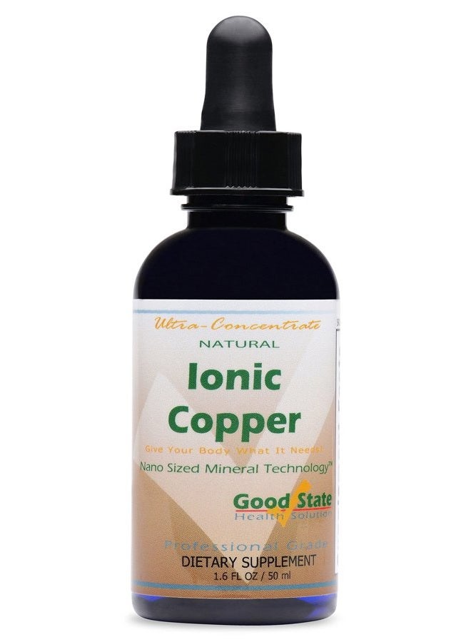 Copper Supplements Ultra Concentrated Liquid | Optimal Absorption Nano-Ionic Copper Supplement for Essential Health Support | 100 Servings at 2mg of Pure Copper | 1.6 Fl oz Bottle