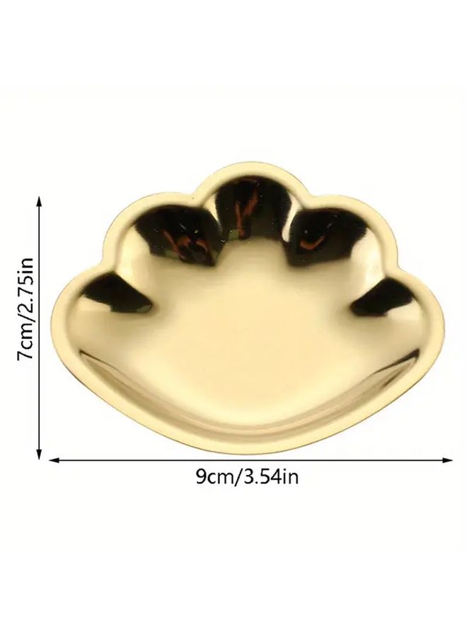 5pcs Stainless Steel Floral Jewelry Trays Decorative Ring Storage Plates With Iridescent Finish Multi Color Organizer For Rings Earrings Necklaces Elegant Home Decor Accessories Jewelry Display Modern Aesthetic Highend Finish Sleek Appearance - Image 4