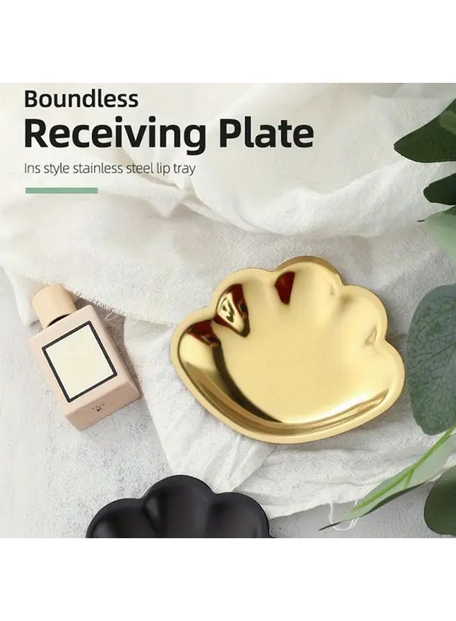 5pcs Stainless Steel Floral Jewelry Trays Decorative Ring Storage Plates With Iridescent Finish Multi Color Organizer For Rings Earrings Necklaces Elegant Home Decor Accessories Jewelry Display Modern Aesthetic Highend Finish Sleek Appearance - Image 2