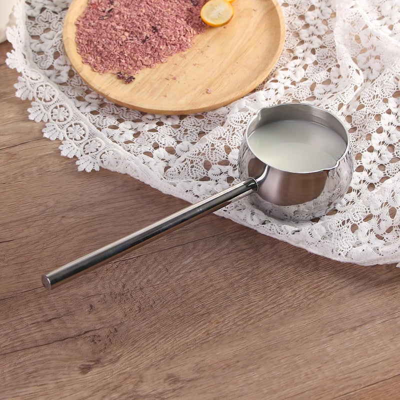 IMEEA Mini Butter Warmer Pot with Long Handle Induction Milk Warmer Pot Small Saucepan SUS304 Tri-Ply Stainless Steel (10oz/300ml) - Image 2