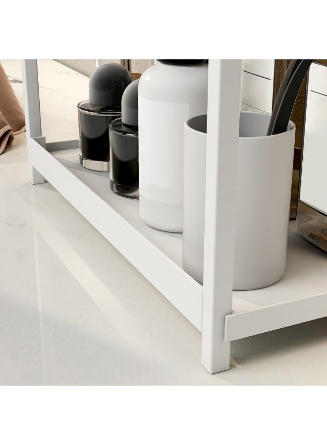 LOKIPA Bathroom Counter Organizer, Bathroom Organizers and Storage Countertop, 2 Tier White Counter Shelf for Vanity Tables, Dresser, Makeup - Image 5