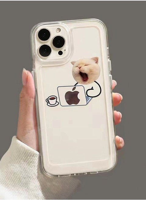 iPhone 14 Pro Max Case Full Coverage Lens Case Working Cat