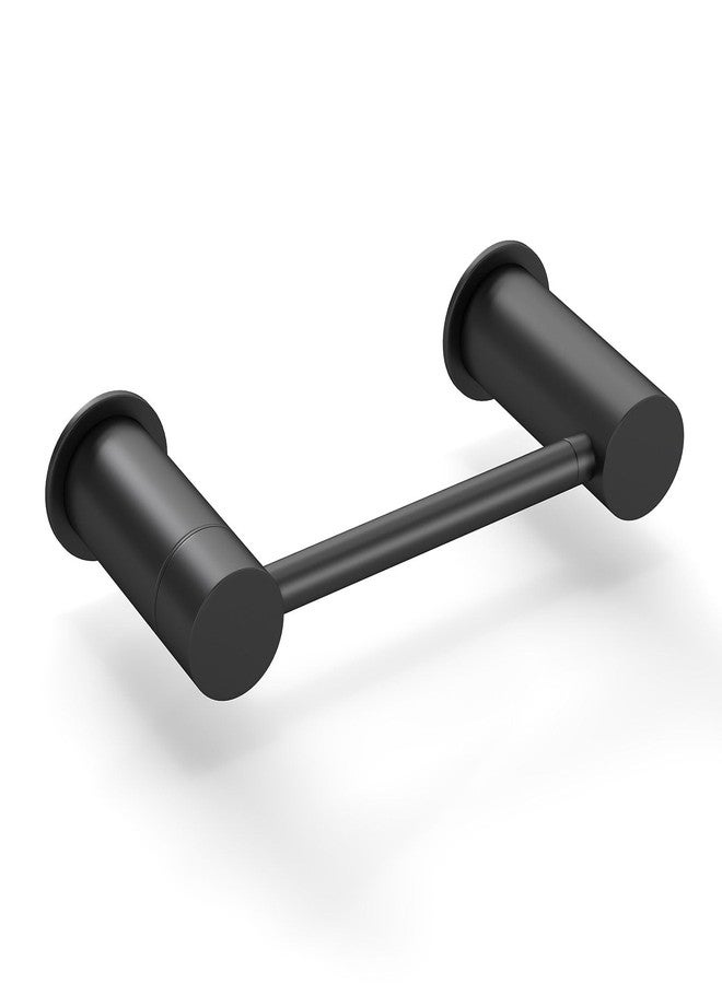 YUMORE Toilet Paper Holder Wall Mounted, Springless Pivoting Bathroom Tissue Holder, Easy One-Hand Reload No Spring Needed, Matte Black Modern Bathroom Hardware Accessories - Image 1