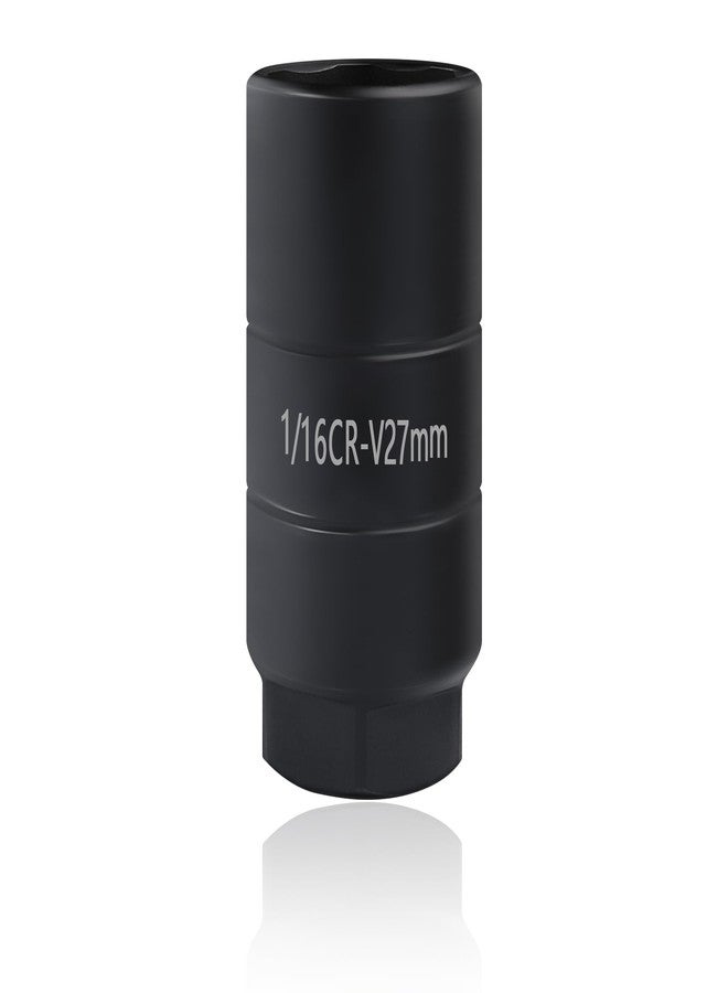 IHOTDER Oil Pressure Sensor Socket,1 1/16 Socket Switch Fits 3/8" Drive or 1 1/8" Hex Wrench,Professional Oil Pressure Switch Socket for Quick Removing/Installing Oil Sending Unit (Black) - Image 1