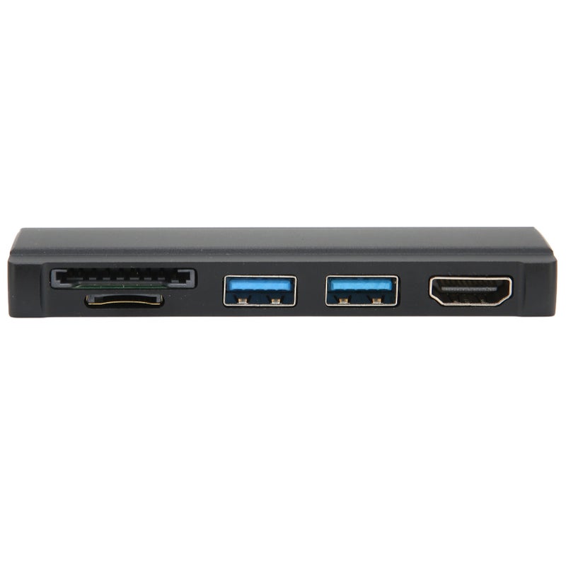 For Surface Dock 5 in 1 5 Gbps Memory Card Reader 4K Resolution Aluminum Shell Hot Swap USB3.0 Hub for Win10 for Win XPBlack - Image 3