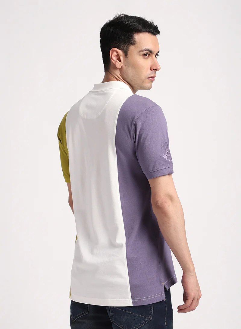 BEVERLY HILLS POLO CLUB Logo Colorblock Polo