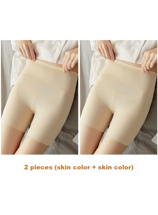 Langsha High-waisted Safety Shorts For Women, Anti-exposure, Summer Thin Ice Silk Underpants Lifting, Tummy Control, Non-rolling Edge, Protective Shorts