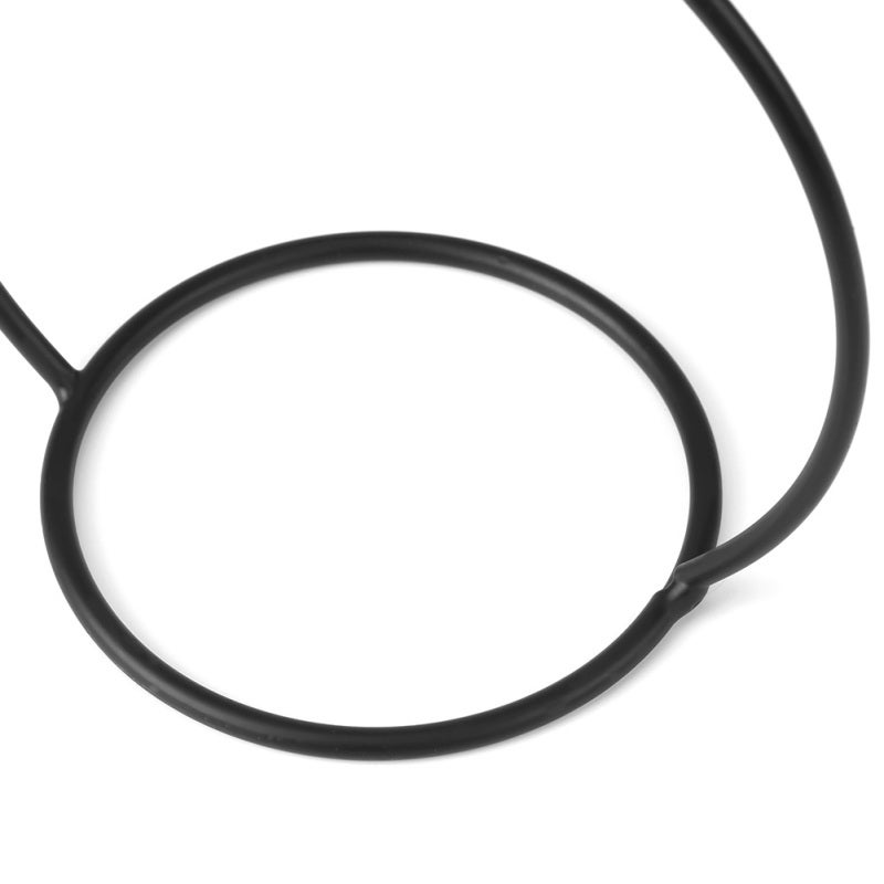 Black Metal Flower Vase: Lightweight Iron Frame With 5.5cm Top Circle - Wire Frame For Upright Flower Stems Glass Base Compatible for Indoor Outdoor Home Cafe Decor - Image 4