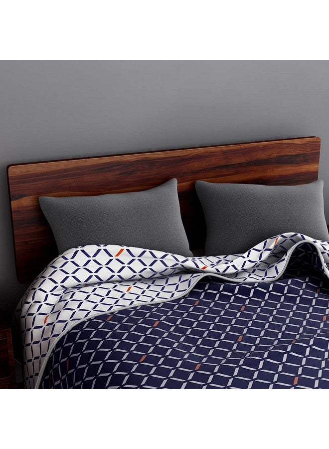 Sleepyhead Sleepyhead Honeycomb-120 Gsm Reversible Cotton Dohar|Ac Blanket(Double,84" X 88",Navy Blue&White),tc-200 - Image 3