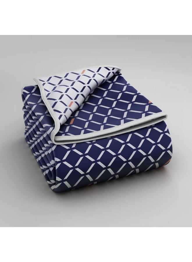Sleepyhead Sleepyhead Honeycomb-120 Gsm Reversible Cotton Dohar|Ac Blanket(Double,84" X 88",Navy Blue&White),tc-200 - Image 5