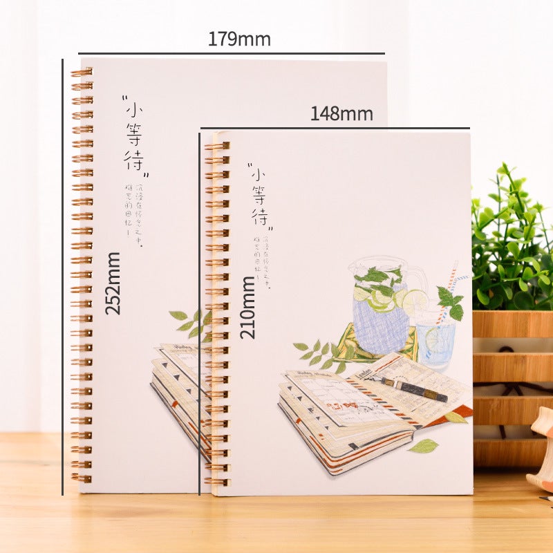 Deli Notebook College Students A5B5 Thickened Spiral Coil Stationery Korea Small Fresh Notepad - Image 5