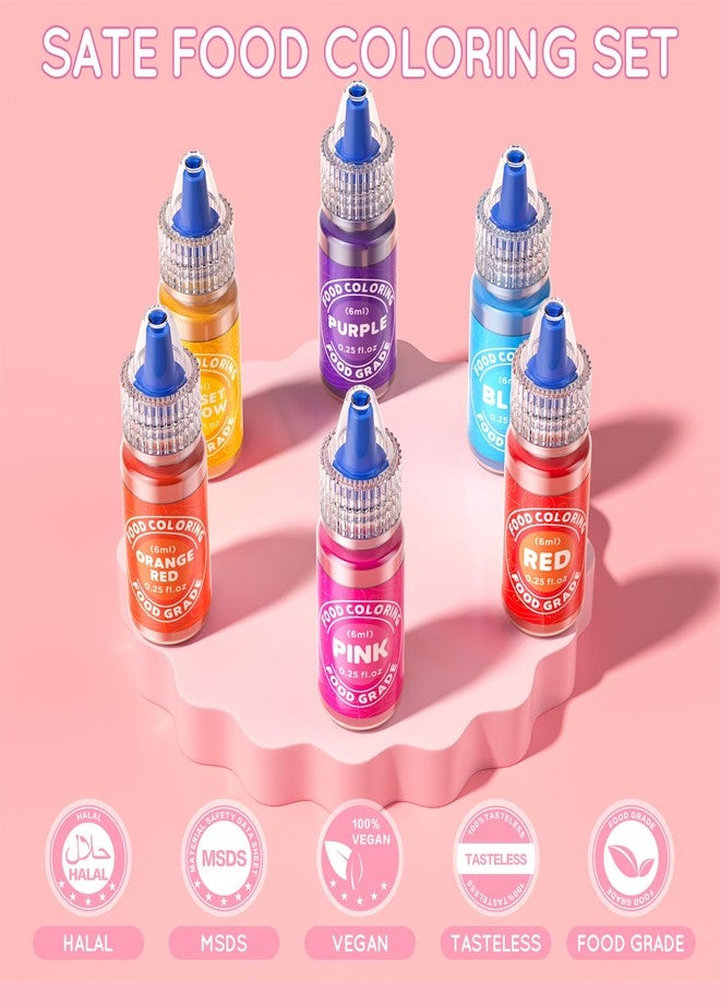 Cherrysea Food Coloring - 33 Food Grade Vibrant Colors Food Coloring Liquid Set, Food Dye Color for Baking, Icing, Cookie, Cake Decorating, Easter Egg, DIY Making Supplies Kit (0.25 Fl Oz (Pack of 33)) - Image 5