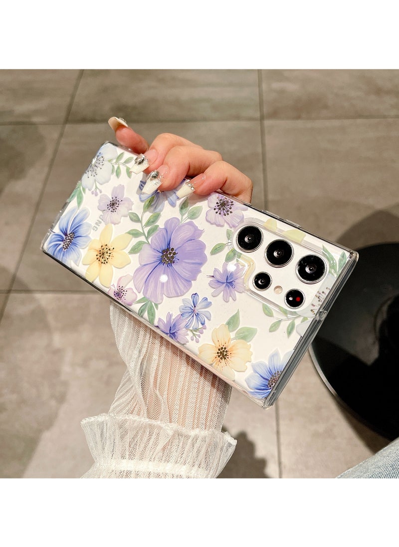 Color Fans Blooming Beauty: Spring Garden Series Case for Samsung Galaxy S24 Ultra - Clear with pastel floral pattern  - Image 2