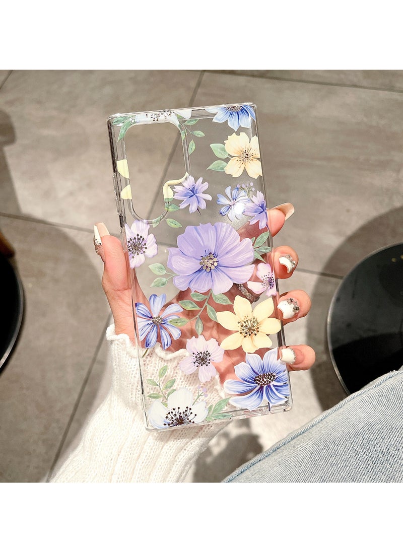 Color Fans Blooming Beauty: Spring Garden Series Case for Samsung Galaxy S24 Ultra - Clear with pastel floral pattern  - Image 3