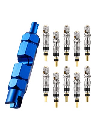 SYOSI Valve Core Remover Tool Kit Blue Bicycle Valve Core Tightening Tool and 10 Pieces Valve Cores Brass for Bike Bicycle Tire Application - pzsku/Z2B2BFAE6B804C747C82FZ/45/_/1708592844/087cef69-ddd6-47a0-b9f3-f092b61d8b43