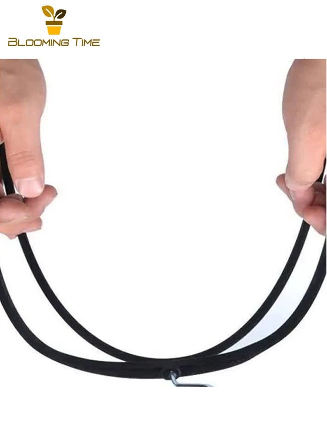 بلومنغ تايم 100 الشماعات عدم الانزلاق ، يتدفقون الشماعات ، منظم الملابس ، الشماعات عدم الانزلاق متعددة الوظائف ، الشماعات البلاستيكية المضادة للتجاعيد الكبار ، رفوف التجفيف الرطب والجاف ، تخزين الملابس ، الفاخرة الخفيفة ، أسود - Image 3